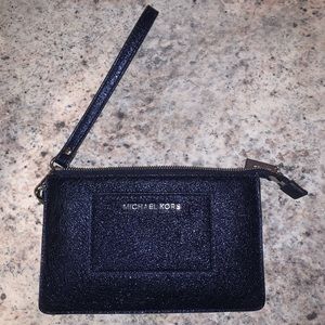Blue Metallic Michael Kors Wristlet